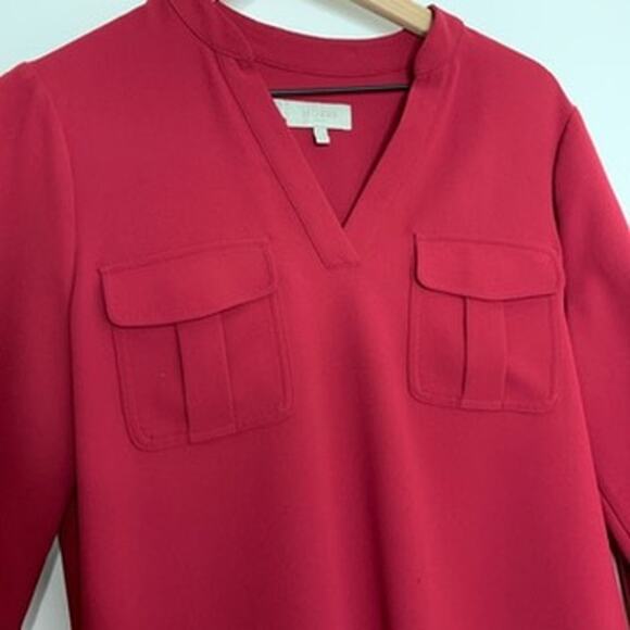 Hobbs London Katelena Mini Shift Tunic Crimson Red Dress Womens Size 8 - Picture 12 of 16